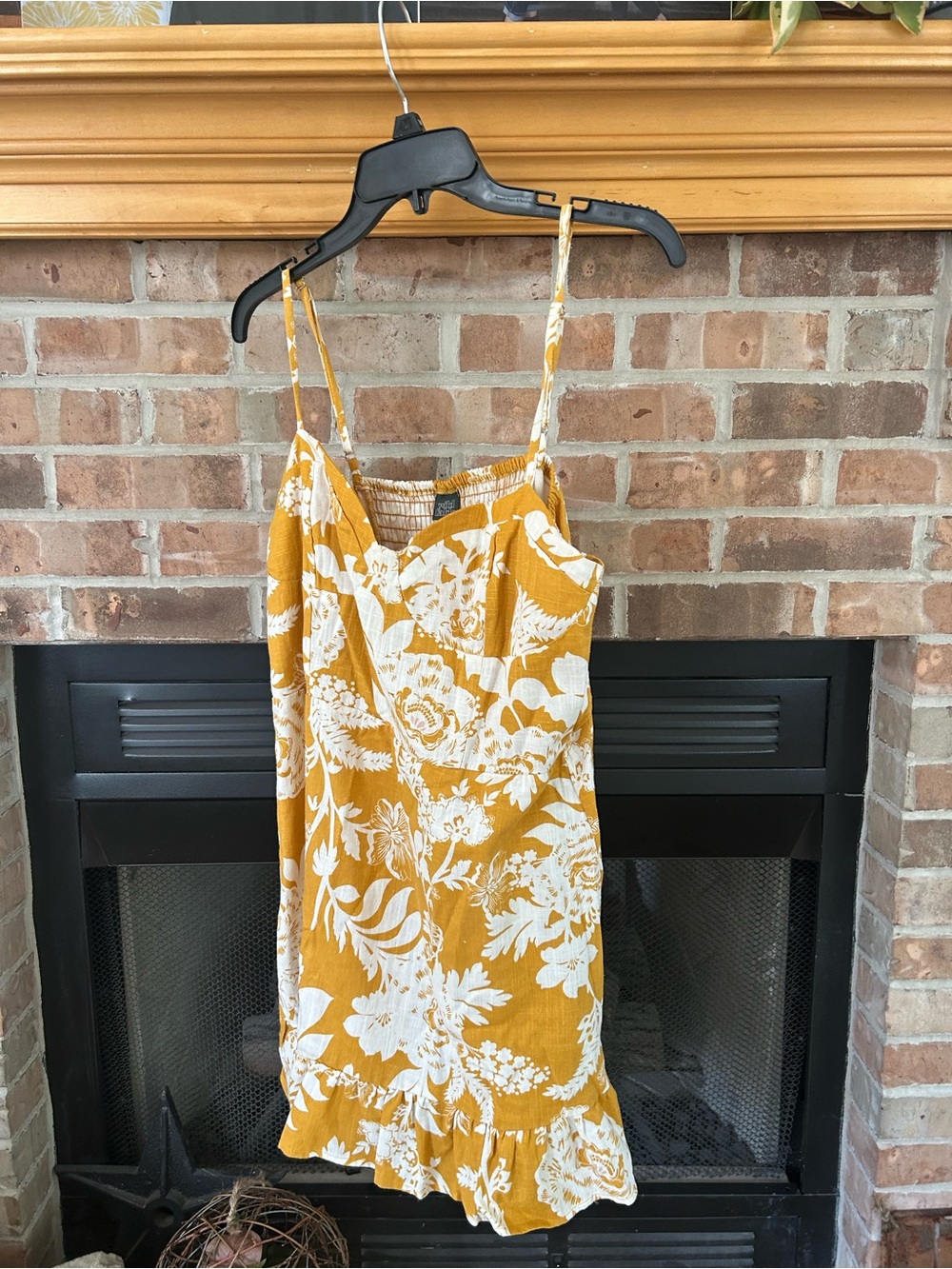 wild fable Mustard Yellow Floral Slip Dress